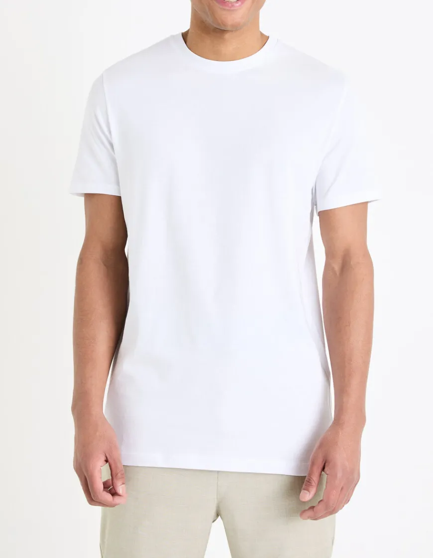 Celio T-shirt regular col rond 100% coton + long -^Homme T-Shirts