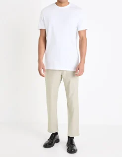 Celio T-shirt regular col rond 100% coton + long -^Homme T-Shirts