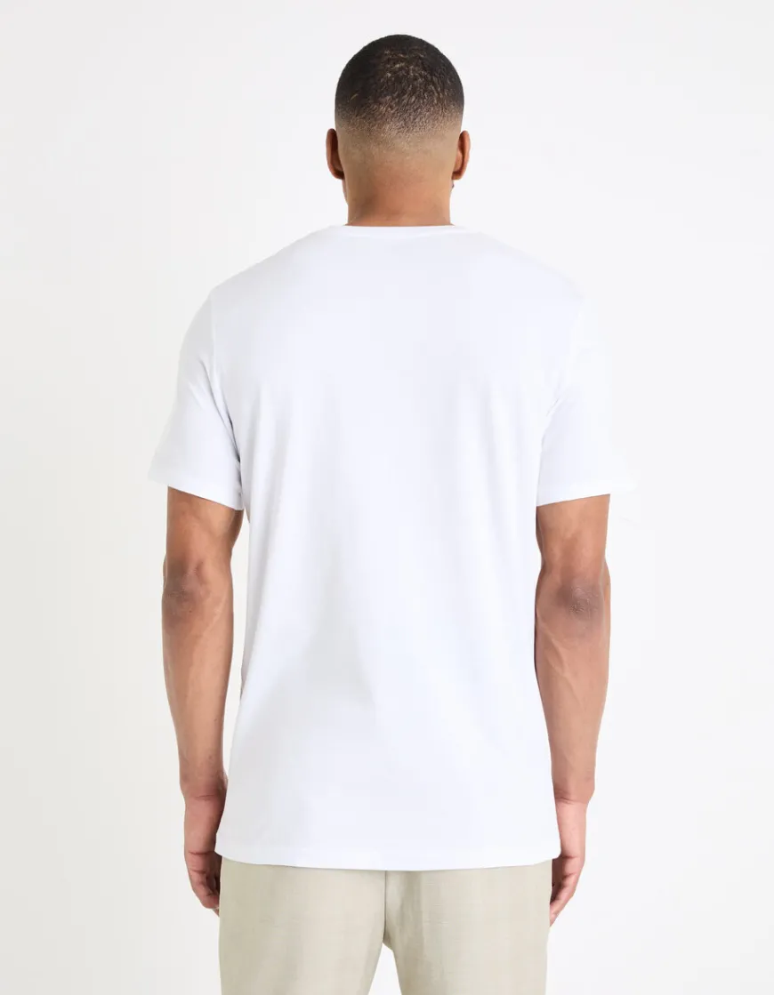 Celio T-shirt regular col rond 100% coton + long -^Homme T-Shirts