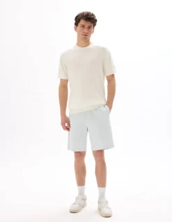 Celio T-shirt regular col rond en maille - écru^Homme T-Shirts