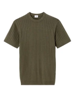 Celio T-shirt regular col rond en maille - kaki^Homme T-Shirts