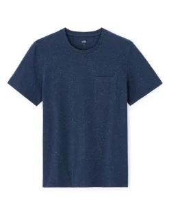 Celio T-shirt regular col rond reliéfé - marine^Homme T-Shirts
