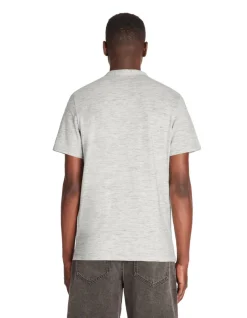 Celio T-shirt regular col tunisien coton mélangé - gris^Homme T-Shirts