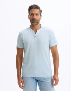 Celio T-shirt regular col tunisien -^Homme T-Shirts
