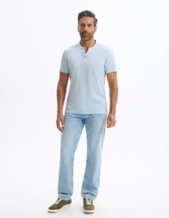 Celio T-shirt regular col tunisien -^Homme T-Shirts