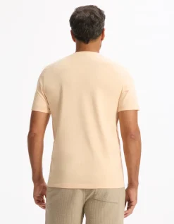 Celio T-shirt regular col v 100% coton - orange^Homme T-Shirts