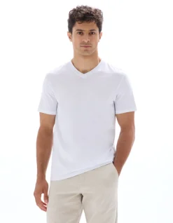 Celio T-shirt regular col V 100% coton -^Homme T-Shirts