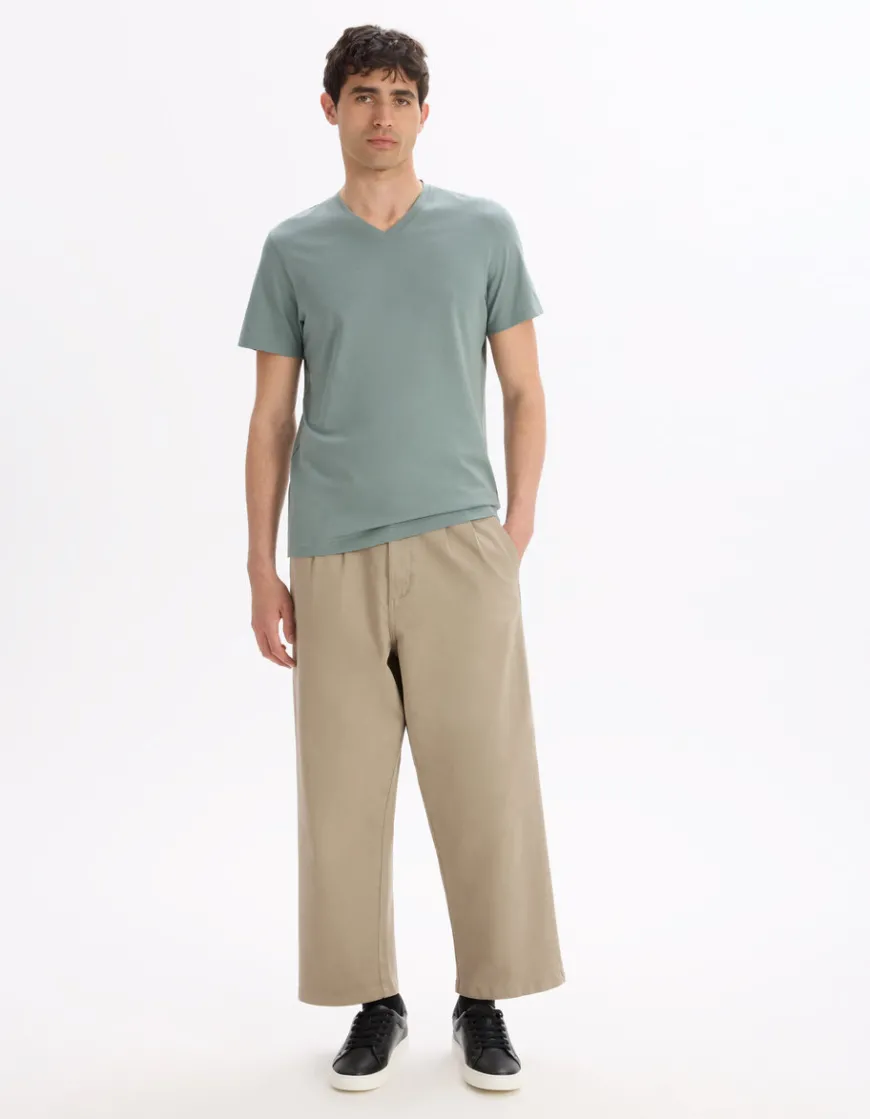 Celio T-shirt regular col v 100% coton -^Homme T-Shirts