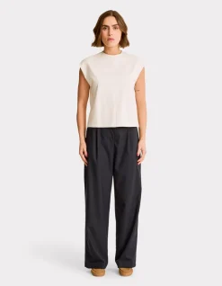 Celio T-shirt sans manche en coton boxy - écru^Femme T-Shirts & Tops