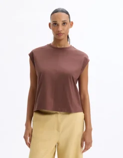 Celio T-shirt sans manche en coton boxy - rose^Femme T-Shirts & Tops