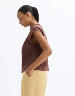Celio T-shirt sans manche en coton boxy - rose^Femme T-Shirts & Tops