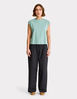Celio T-shirt sans manche en coton boxy - vert^Femme T-Shirts & Tops