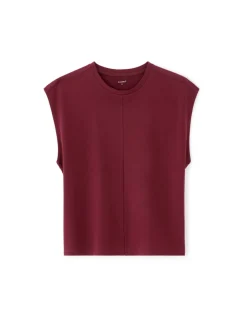 Celio T-shirt sans manches coupe carrée en coton - violet^Femme T-Shirts & Tops