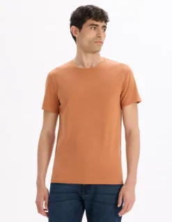 Celio T-shirt slim col rond en coton stretch -^Homme T-Shirts