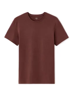 Celio T-shirt slim col rond en coton stretch - bordeaux^Homme T-Shirts