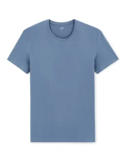 Celio T-shirt slim col rond en coton stretch - marine^Homme T-Shirts