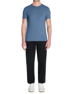 Celio T-shirt slim col rond en coton stretch - marine^Homme T-Shirts