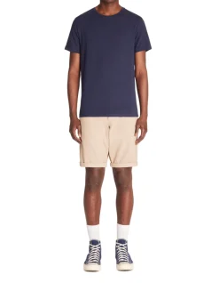 Celio T-shirt slim col rond en coton stretch - marine^Homme T-Shirts
