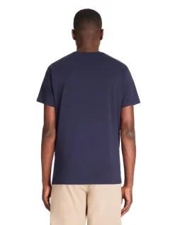 Celio T-shirt slim col rond en coton stretch - marine^Homme T-Shirts