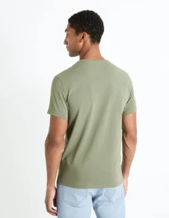 Celio T-shirt slim col rond en coton stretch -^Homme T-Shirts