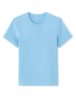 Celio T-shirt slim col rond en coton stretch - bleu clair^Homme T-Shirts