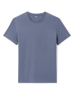 Celio T-shirt slim col rond en coton stretch - gris bleu^Homme T-Shirts