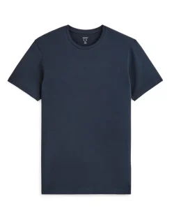 Celio T-shirt slim col rond en coton stretch + long - marine^Homme T-Shirts
