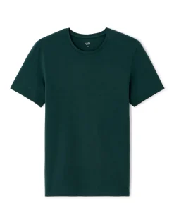 Celio T-shirt slim col rond en coton stretch - vert foncé^Homme T-Shirts