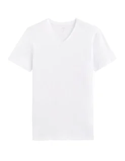 Celio T-shirt slim col v en coton stretch + long -^Homme T-Shirts