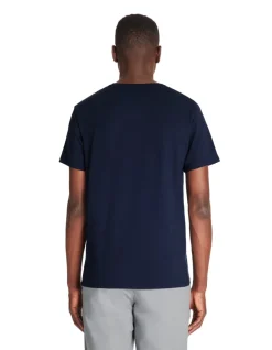 Celio T-shirt slim col V en coton stretch - marine^Homme T-Shirts