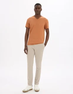 Celio T-shirt slim col V en coton stretch -^Homme T-Shirts