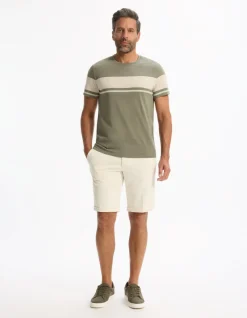 Celio T-shirt straight col rond 100% coton - kaki^Homme T-Shirts