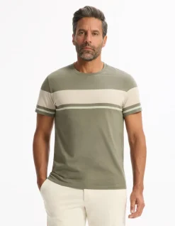 Celio T-shirt straight col rond 100% coton - kaki^Homme T-Shirts