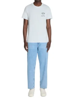 Celio T-shirt straight col rond 100% coton - bleu clair^Homme T-Shirts