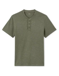 Celio T-shirt straight col tunisien 100% coton -^Homme T-Shirts