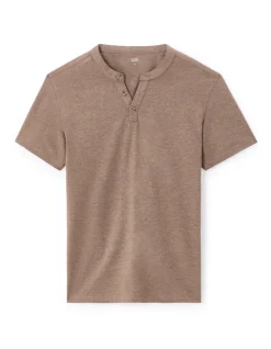Celio T-shirt straight col tunisien coton mélangé -^Homme T-Shirts