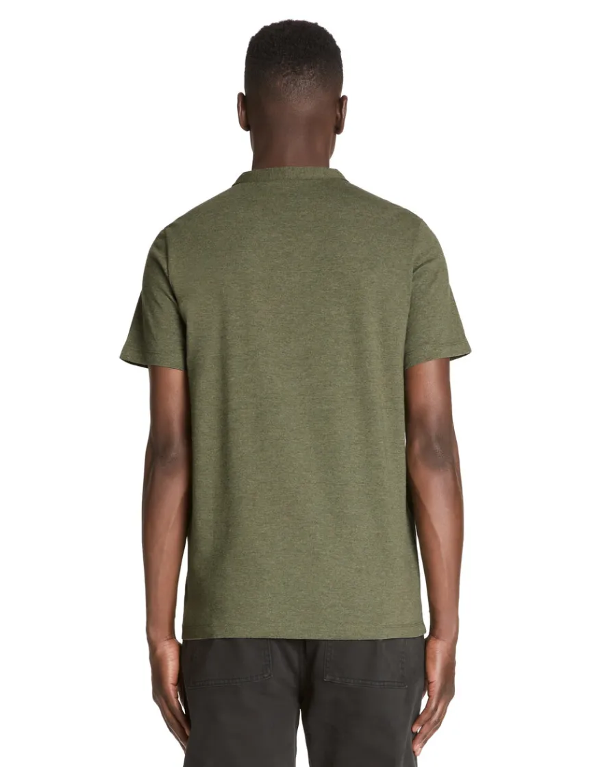 Celio T-shirt straight col tunisien en coton mélangé - olive^Homme T-Shirts