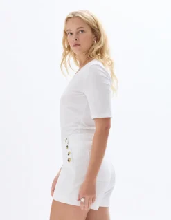Celio T-shirt uni à col rond -^Femme T-Shirts & Tops