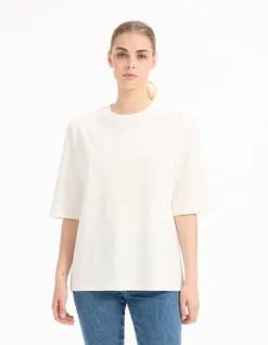 Celio T-shirt uni à épaulette - écru^Femme T-Shirts & Tops