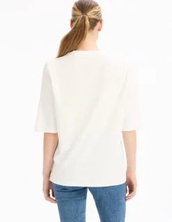 Celio T-shirt uni à épaulette - écru^Femme T-Shirts & Tops