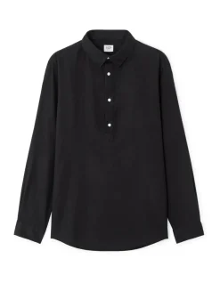 Celio Vareuse unie en lin et coton -^Homme Chemises|Sélection Lin