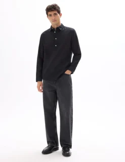 Celio Vareuse unie en lin et coton -^Homme Chemises|Sélection Lin