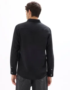 Celio Vareuse unie en lin et coton -^Homme Chemises|Sélection Lin