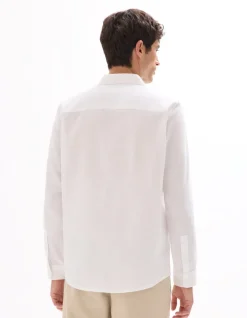 Celio Vareuse unie en lin et coton -^Homme Chemises|Sélection Lin