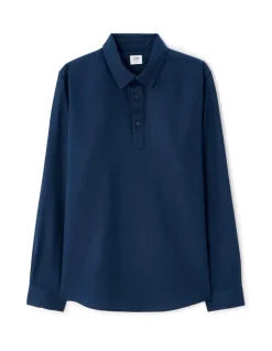 Celio Vareuse unie en lin et coton - marine^Homme Chemises|Sélection Lin