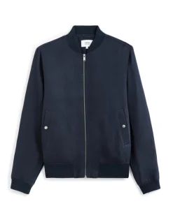Celio Veste col bomber lin mélangé - marine^Homme Manteaux|Blousons