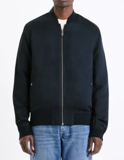 Celio Veste col bomber lin mélangé - marine^Homme Manteaux|Blousons