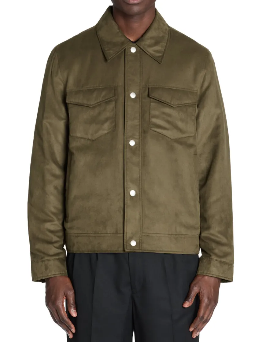 Celio Veste col chemise - kaki^Homme Blousons|Vestes