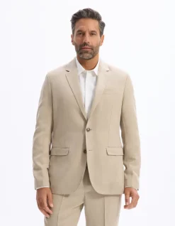 Celio Veste de costume slim lin mélangé -^Homme Vestes De Costumes|Vestes De Costume