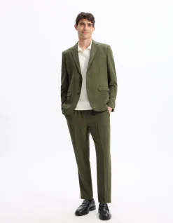 Celio Veste de costume slim lin mélangé -^Homme Vestes De Costumes|Vestes De Costume